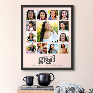 Rosa Studenten K-12 Photo Collage Modern Poster