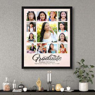  Rosa Studenten K-12 Photo Collage Script Poster