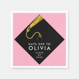 Rosa Studentfest Napkins Pappersservett