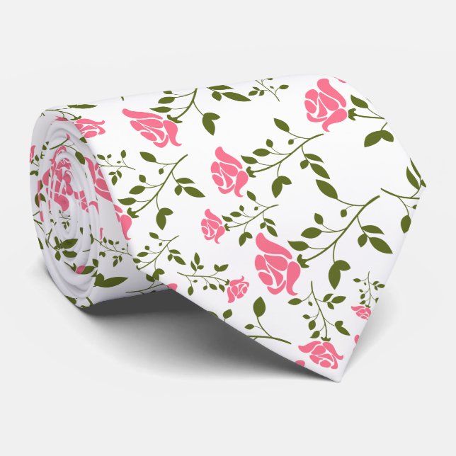 Rosa Stylized Ro Mönster Slips (Rullad)