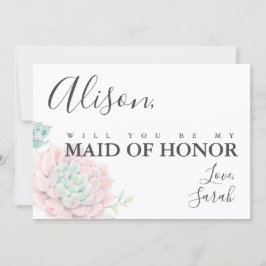 Rosa Succulent Maid of honor Frieri kort