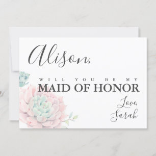 Rosa Succulent Maid of honor Frieri kort