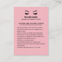 Rosa Suede Eyelash Browbar Aftercare Instructions