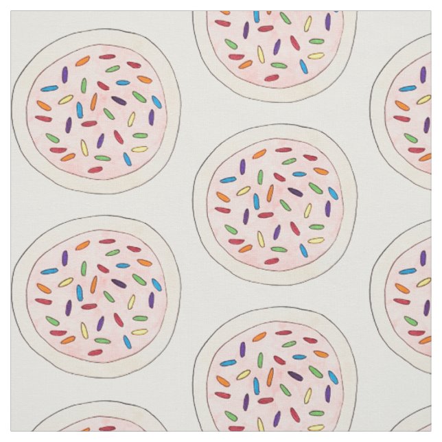 Rosa Sugar Cookie Sprinkles Strawberry Frosting Tyg (Provkarta)