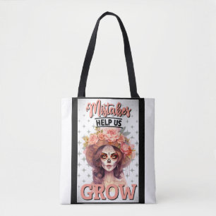 Rosa Sugar Skull Devices Tygkasse