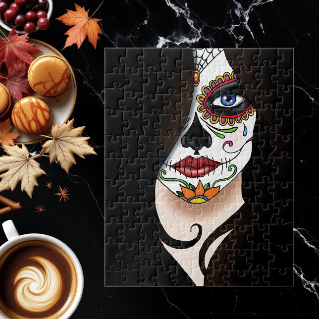 Rosa Sugar Skull Pussel (Skapare uppladdad)