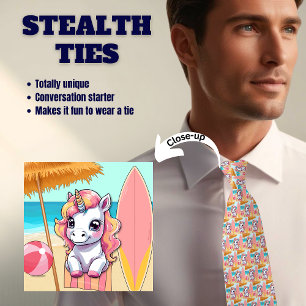 Rosa Summer Unicorn Beach Stealth Tie Slips