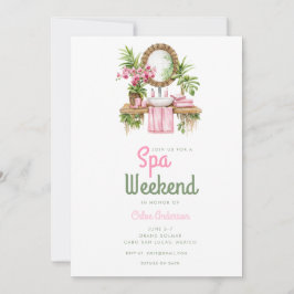 Rosa Summertime Glam | Bachelorette Helg Inbjudningar