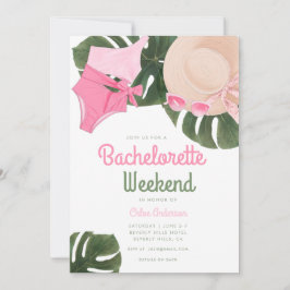 Rosa Summertime Glam | Bachelorette Helg Inbjudningar