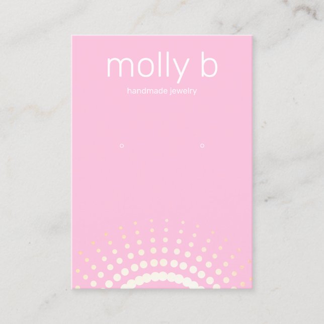 Rosa Sunburst Earring Jewelry Visning Holder Visitkort (Framsida)