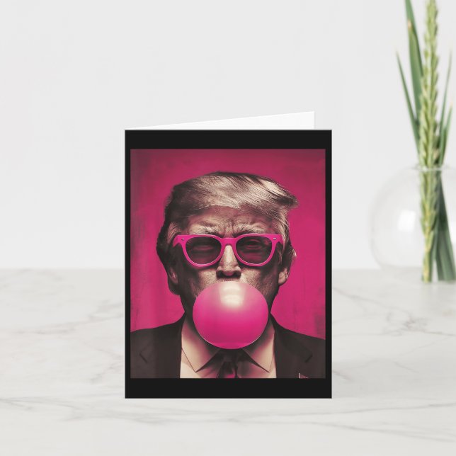 Rosa Sungles Trump Bubble Gum Kort (Framsida)
