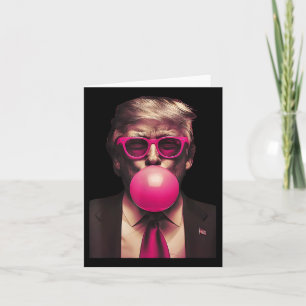 Rosa Sungles Trump Bubble Gum Shirt 2024 Vote Pres Kort