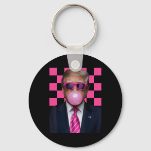 Rosa Sungles Trump Bubble Gum Shirt 2024 Vote Pres Nyckelring