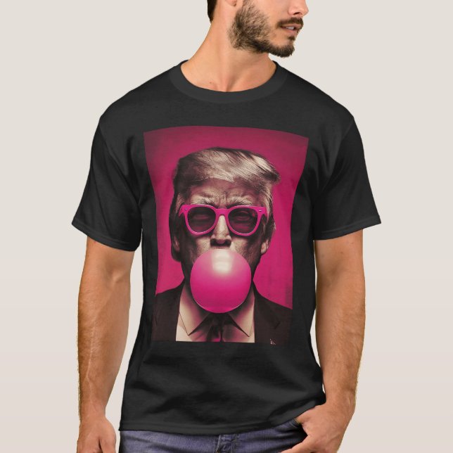 Rosa Sungles Trump Bubble Gum T Shirt (Framsida)