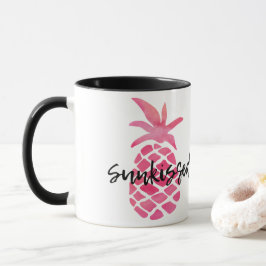 Rosa Sunkisserad ananas Mugg