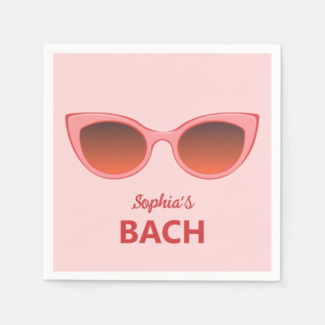 Rosa Sunnies, Cat Öga sollass, Feminina Shades Pappersservett (Framsidan)