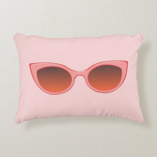 Rosa Sunnies, Cat Öga sollass, Feminina Shades Prydnadskudde