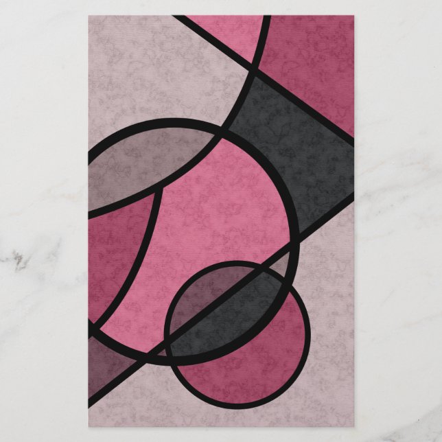 Rosa Sunrise , abstrakt Flygblad (Framsidan)