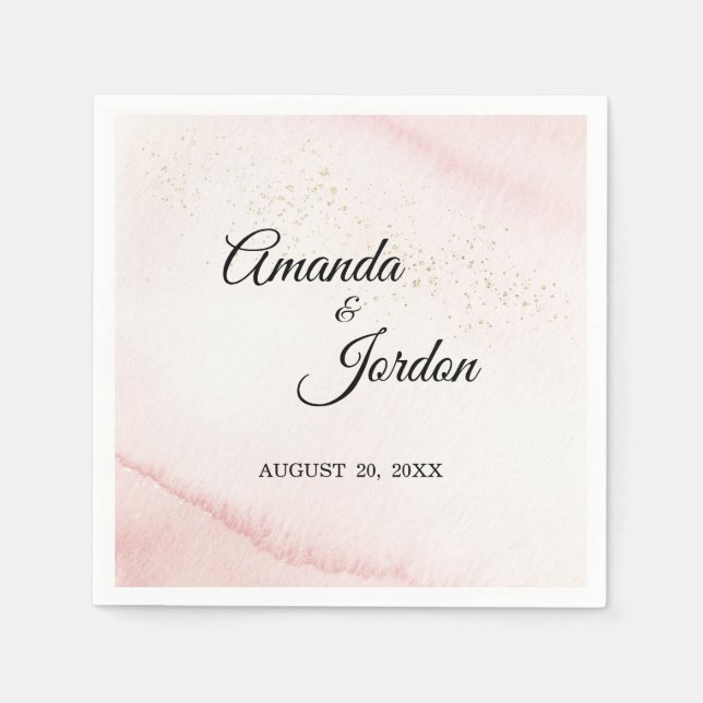 Rosa Sunrise Mountain Coordinate Cocktail Napkin Pappersservett (Framsidan)