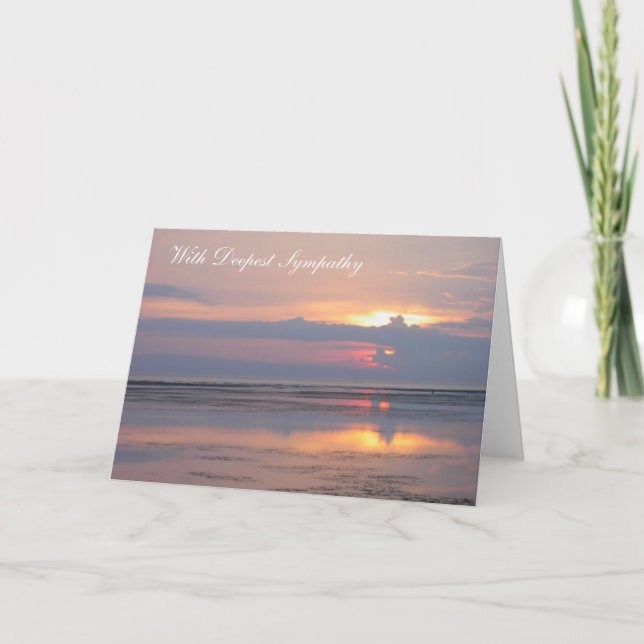 Rosa Sunrise Sympathy Card Kort (Framsida)