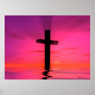 Rosa Sunset Christian Kor Art Skriv ut Poster