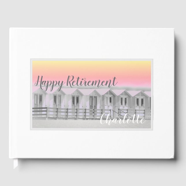 Rosa sunset Cornish strandhut pension Gästböcker (Framsida)