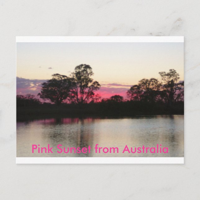 Rosa Sunset från Australiens vykort (Framsida)