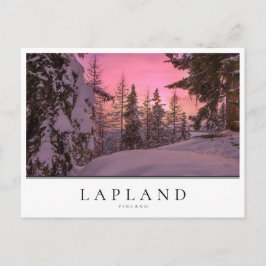 Rosa sunset i Lappland, Finland Vykort