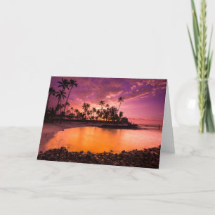 Rosa Sunset of Hawaii Beach Kort