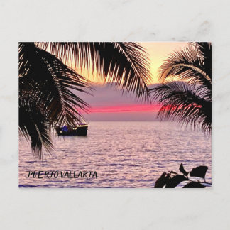 Rosa Sunset Puerto Vallarta Vykort