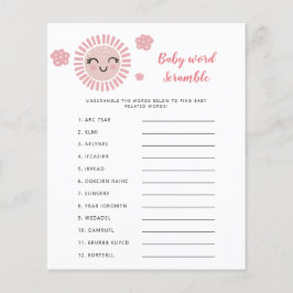 Rosa Sunshine Baby Shower Ord Scramble Game