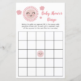 Rosa Sunshine Flicka Shower Bingo Game