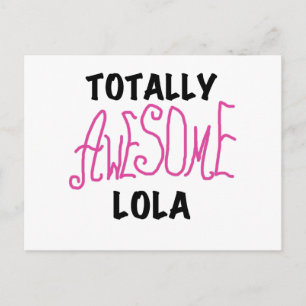 Rosa Superhärliga Lola T-shirts och presenter Vykort