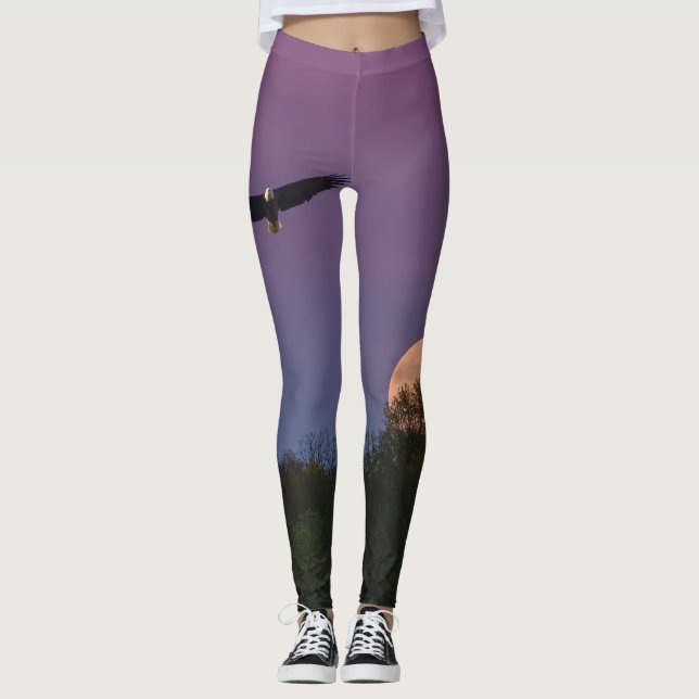 Rosa Supermoon Eagle Leggings (Framsida)