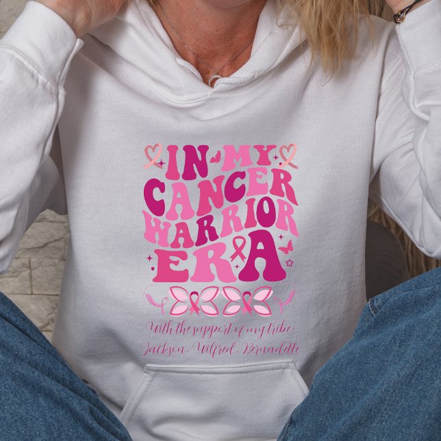 Rosa Support Tribe Namn My Cancer Warrior Era T Shirt (Skapare uppladdad)