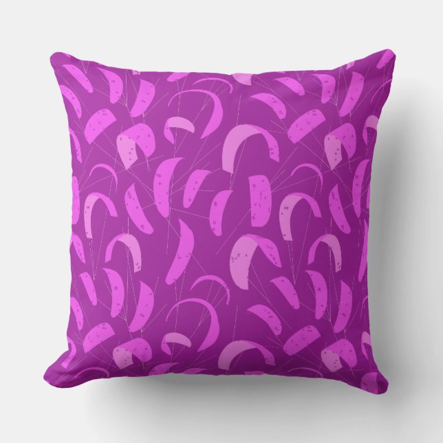 Rosa Surfer Girl Girl Kite Surfing Kudde (Framsida)