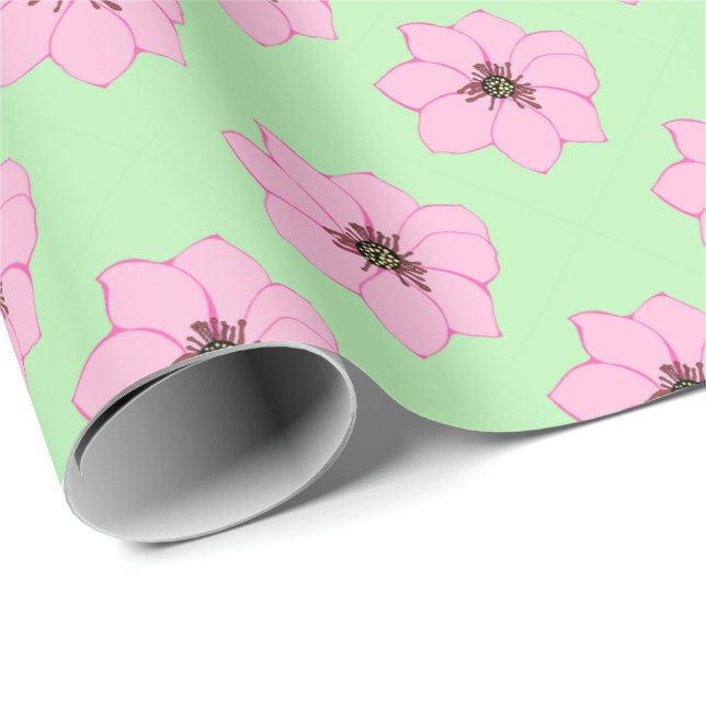 Rosa Surprise Wrapping Papper Presentpapper (Rullad Hörn)