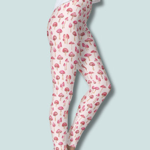 Rosa svampmönster leggings
