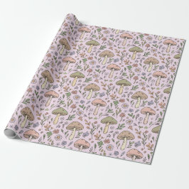 Rosa svampmönster present sömlös presentpapper
