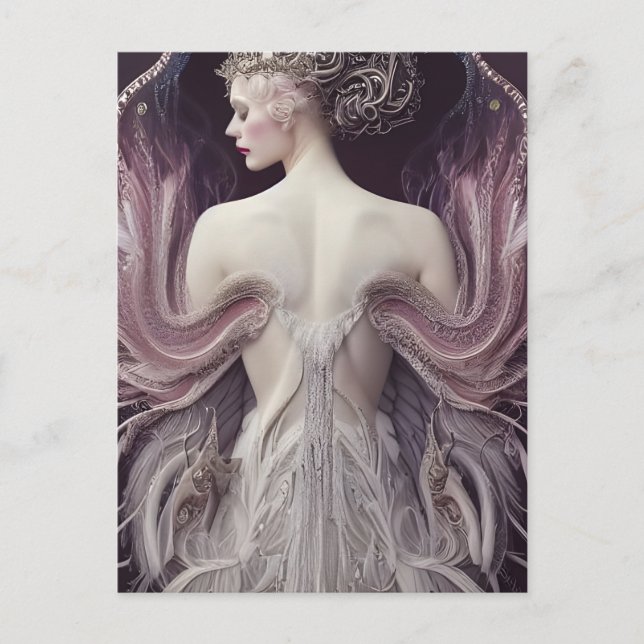 Rosa Svan Princess Vykort (Framsida)