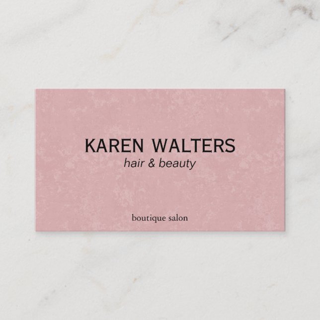 Rosa/svart (avtalat kort) tidsbeställning kort (Framsida)