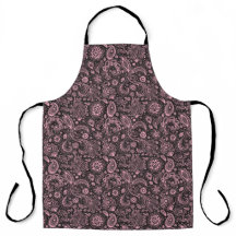 Rosa svart batik boho stil blom- paisleymönster