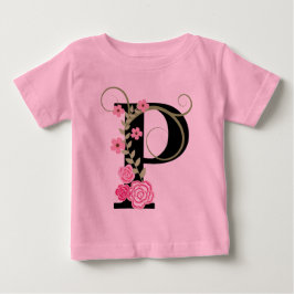 Rosa/svart Blommigt Monogram Tutu Bodykostym Tee