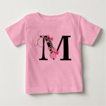 Rosa/svart Blommigt Monogram Tutu Bodykostym