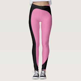 rosa&svart bod leggings