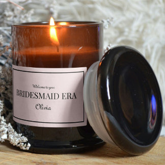 Rosa & Svart Brudtärna Era Etikett Klistermärke