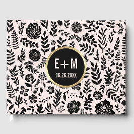 Rosa | Svart | GULD BRÖLLOP Gästböcker