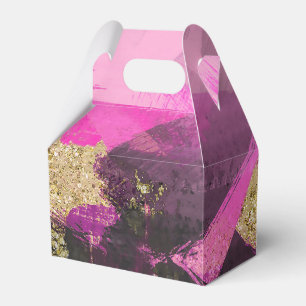 Rosa svart guld glitter modern borste glam grunge presentaskar