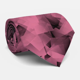 Rosa Svart Kubism Abstrakt Mönster Slips