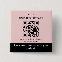 Rosa Svart Notarius Branding med QR-kod Knapp